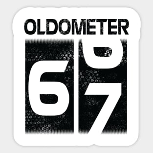 Oldometer Happy Birthday 67 Years Old Was Born In 1953 To Me You Papa Dad Mom Brother Son Husband Sticker